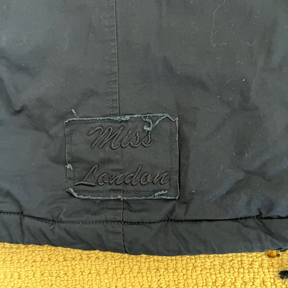 Navy Miss London Coat - Picture 3 of 4